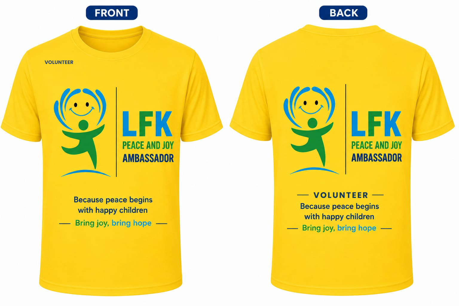 Yellow LFK Ambassador T-shirt in English